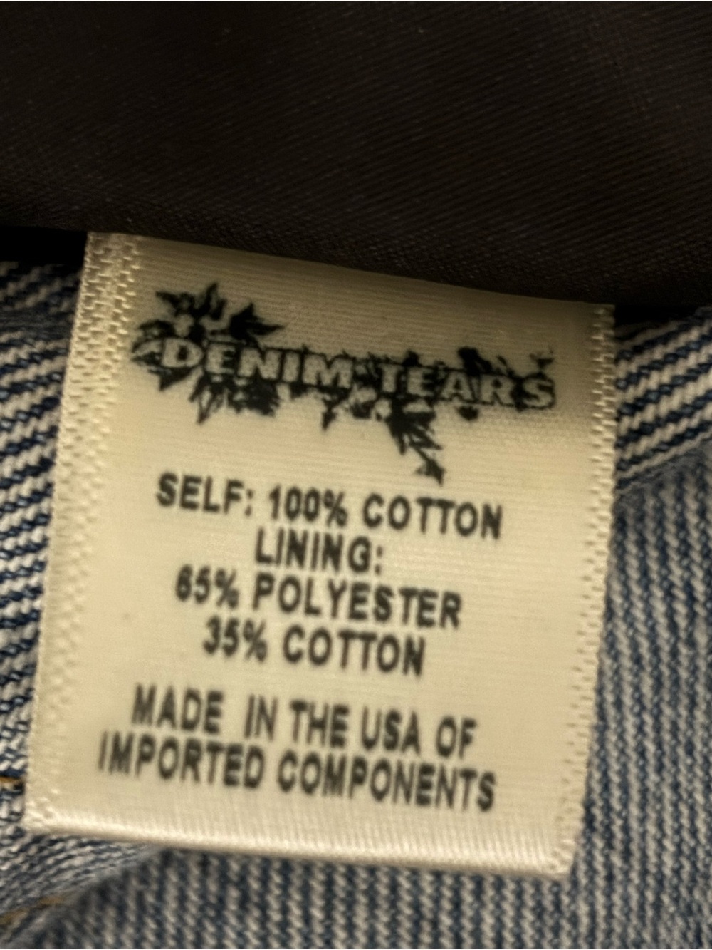 DENIM TEARS JEAN SHORTS MENS 100% AUTHENTIC. - Picture 15 of 16